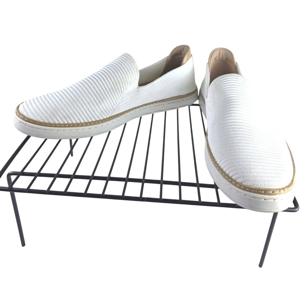UGG Sammy Rib Knit Slip On Sneakers White 1112259 Women 9.5 Loafers